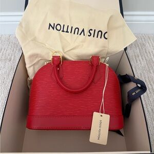 Louis Vuitton Alma BB in red